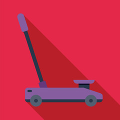 Flat design car jack tool for vehicle maintenance and tire changing