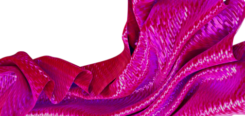 Dynamic, vibrant magenta and purple fabric flowing. Ideal for fashion, design, or artistic projects, full of emotion and