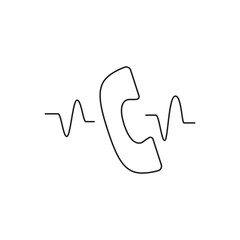 Voice Call Sound Wave Audio Signal Line Icon