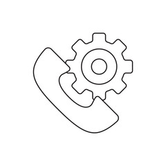 Phone Call Settings Configuration Gear Line