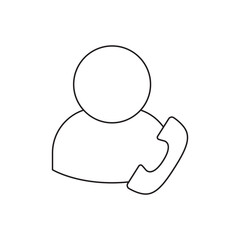 User Profile Contact Person Phone Simple Outline