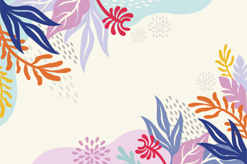 Soft Pastel Floral Abstract Background