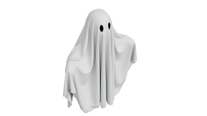 Ghostly figure with hollow eyes