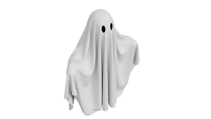 Ghostly figure with hollow eyes