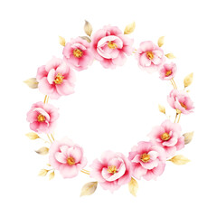 Delicate pink floral wreath