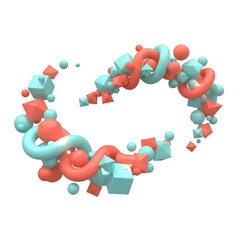 Abstract geometric circle composition