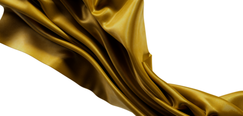Luxurious golden fabric flowing, ideal for design, fashion, or abstract concepts. Perfect for textures, backgrounds, and