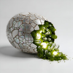 Emerging crystal egg