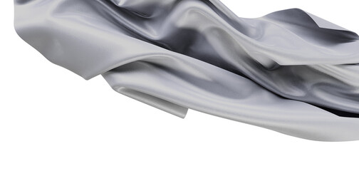 Close up of shimmering silver fabric flowing, capturing texture and light. Perfect for backgrounds...
