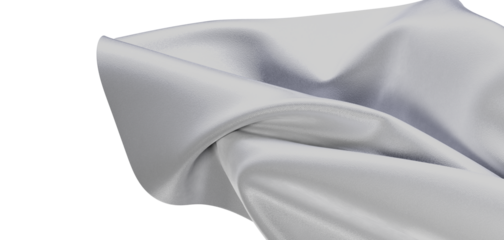 Close-up of a flowing silver cloth, highlighting the delicate textures and forms. Ideal for backgrounds and design eleme