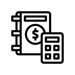 bookkeeping line icon