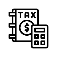 tax calculation line icon