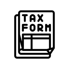 tax form line icon