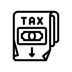 payroll tax line icon