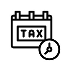tax deadline line icon