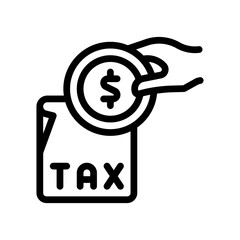 tax payment line icon