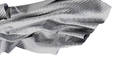 Abstract digitally rendered image of a flowing fabric with textured effect in varying shades of grey. Suitable for backg