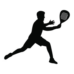 Padel & Tennis Player  Silhouette