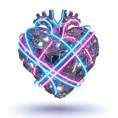 Neon heart art