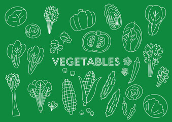 野菜の手描きイラストセット
