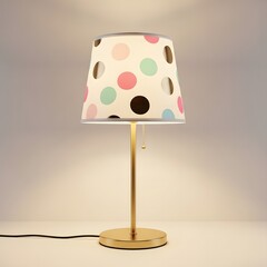 Colorful polka dot table lamp
