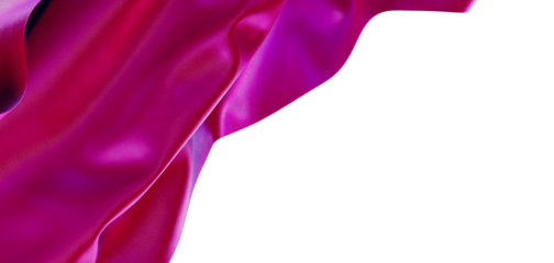 Close-up of pink fabric with a wavy, textured pattern. The vibrant color and light create a sense of elegance and luxury