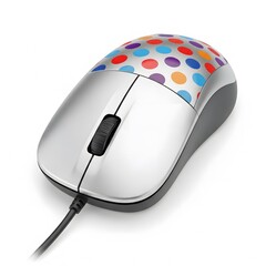 Colorful polka dot computer mouse