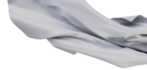 Abstract and elegant background of silver flowing fabric. Ideal for textures, designs, patterns, and background usages w