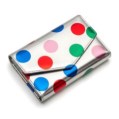 Colorful polka dot wallet