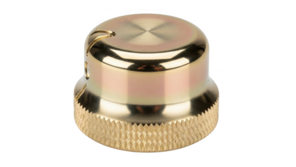 Brass knurled knob with grooved top metal textured
