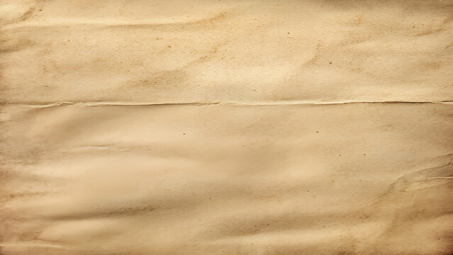 Wrinkled brown paper texture background. Old vintage paper image. 