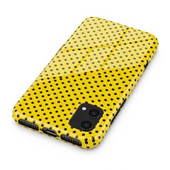 Vibrant yellow polka dot phone case