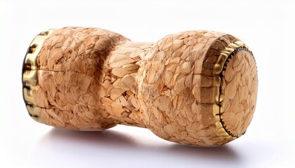 Champagne Cork Solated On White Background Close Up
