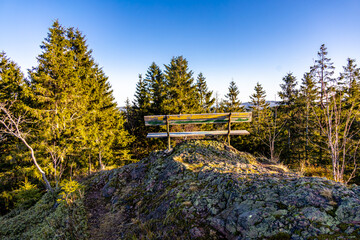 Winterwanderung im Th&uuml;ringer Wald auf den h&ouml;chsten Punkt am Rennsteig den Schneekopf - Th&uuml;ringen - Deutschland