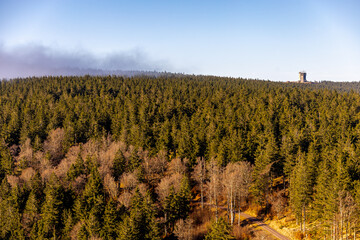 Winterwanderung im Th&uuml;ringer Wald auf den h&ouml;chsten Punkt am Rennsteig den Schneekopf - Th&uuml;ringen - Deutschland