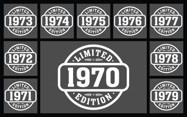 Limited edition 1970 t shirt design