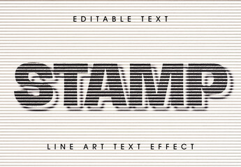 Storm Noise Line Text Effect Mockup