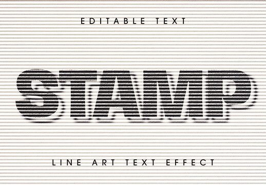 Storm Noise Line Text Effect Mockup