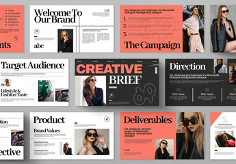 Creative Brief Presentation Template with Clean Layout and Elegant Branding Design