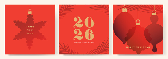 Modern illustration with golden accents, perfect for holiday greeting cards, invitations, social media posts, banners, and seasonal promotional materials.