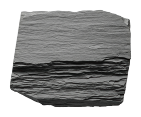 Natural slate rock formation geology site mineral collection isolated on transparent background