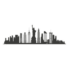 Fototapeta premium New York Skyline Silhouette