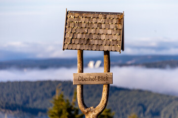 Winterwanderung im Th&uuml;ringer Wald auf den h&ouml;chsten Punkt am Rennsteig den Schneekopf - Th&uuml;ringen - Deutschland