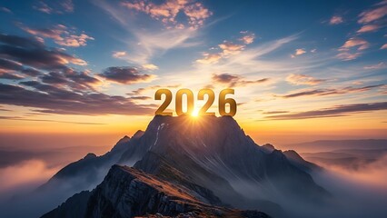 Sunrise over majestic peak in 2026