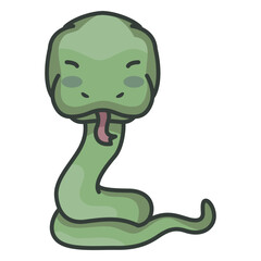 Fototapeta premium Cute snake character