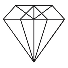 Cool diamond simple icon