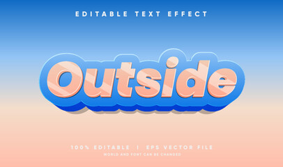outside vector text effect editable