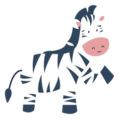 Cute zebra animal flat © Vexels