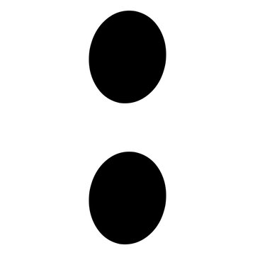 Colon punctuation stroke