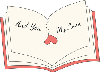 Open Book with And You My Love Message